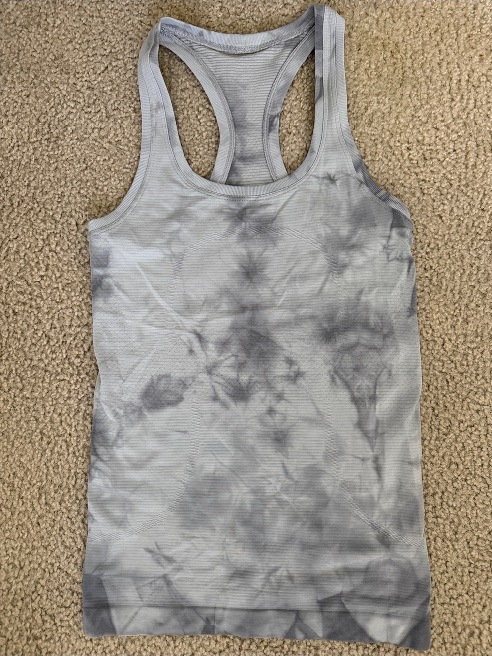 Lululemon Gray Tie-Dye Racerback Tank Top - Women's, Size 2